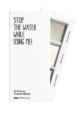 STOP THE WATER WHILE USING ME! WATERLESS TRAVEL MINI