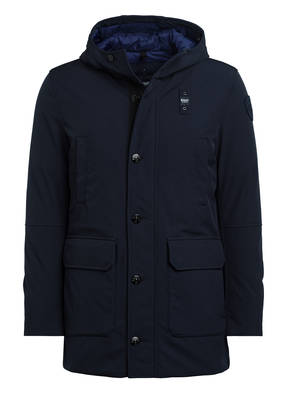 Blauer Daunenparka