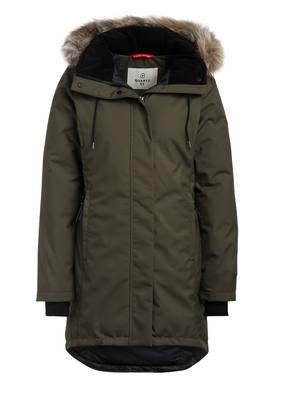 QUARTZ Co. Daunenparka GENIA mit abnehmbarem Kunstpelzbesatz