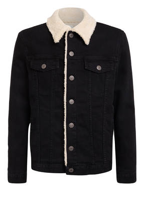 GUCCI Jeansjacke mit Kunstfellbesatz