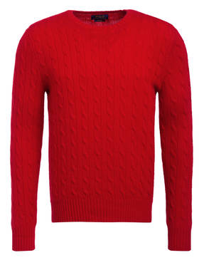 POLO RALPH LAUREN Cashmere-Pullover mit Zopfmuster