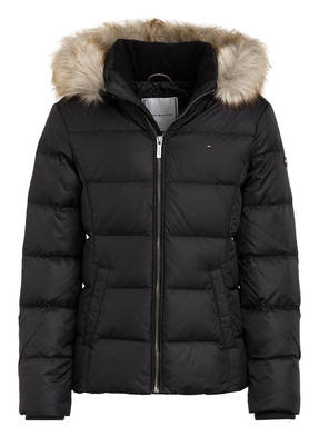 TOMMY HILFIGER Daunenjacke mit abnehmbarem Kunstpelzbesatz