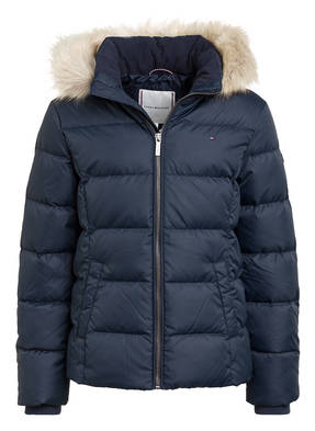 TOMMY HILFIGER Daunenjacke mit abnehmbarem Kunstpelzbesatz