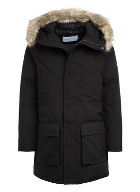 Calvin Klein Parka mit abnehmbarem Kunstpelzbesatz