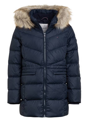 TOMMY HILFIGER Daunenjacke ESSENTIAL mit abnehmbarem Kunstpelzbesatz