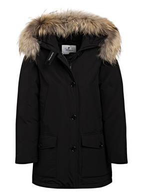 WOOLRICH Daunenparka mit abnehmbarem Echtpelzbesatz