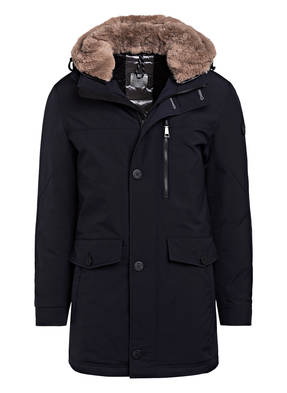 bugatti Parka mit abnehmbarem Kunstpelzbesatz