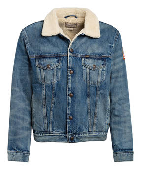 POLO RALPH LAUREN Jeansjacke mit Teddyfell-Futter