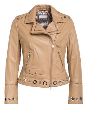 SCHYIA Lederjacke mit Nietenbesatz