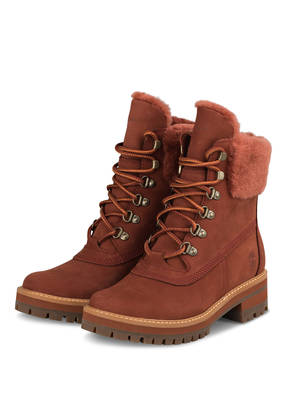 Timberland Schnürboots mit Echtfellbesatz