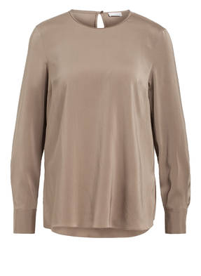 BRUNELLO CUCINELLI Blusenshirt aus Seide mit Schmucksteinbesatz