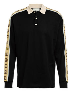 GUCCI Piqué-Poloshirt mit Galonstreifen