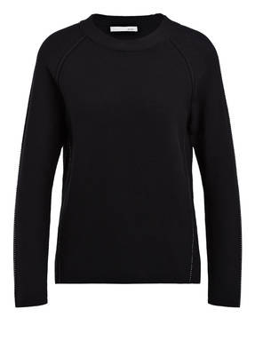 oui Pullover mit Schmucksteinbesatz