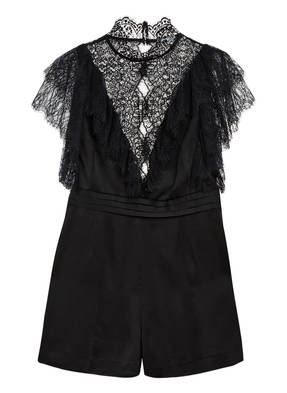 sandro Jumpsuit mit Spitzenbesatz