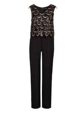 comma Jumpsuit mit Paillettenbesatz