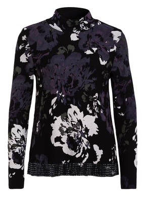 monari Pullover mit Schmucksteinbesatz