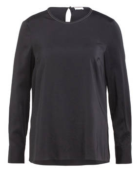 BRUNELLO CUCINELLI Blusenshirt aus Seide mit Schmucksteinbesatz