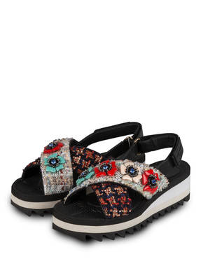 KURT GEIGER Plateau-Sandalen OLINA mit Schmucksteinbesatz