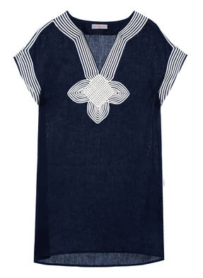 TORY BURCH Leinentunika mit Stickereien