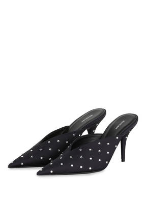 BALENCIAGA Mules KNIFE mit Schmucksteinbesatz