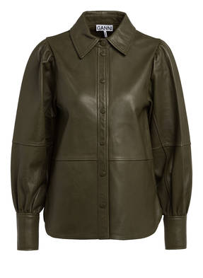 GANNI Lederbluse