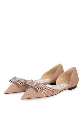 JIMMY CHOO Slipper KAITENCE mit Schmucksteinbesatz