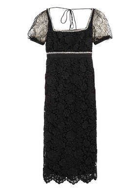 self-portrait Kleid mit Spitzenbesatz