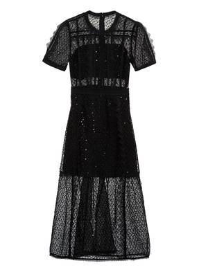 self-portrait Kleid mit Paillettenbesatz