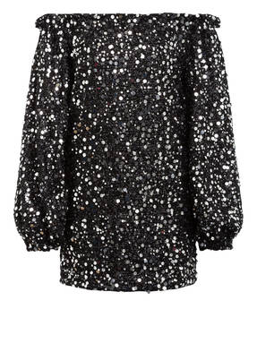 ROTATE BIRGER CHRISTENSEN Off-Shoulder-Kleid GLORIA mit Paillettenbesatz