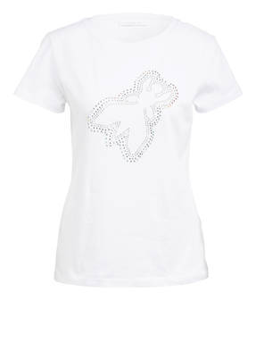 PATRIZIA PEPE T-Shirt mit Schmucksteinbesatz