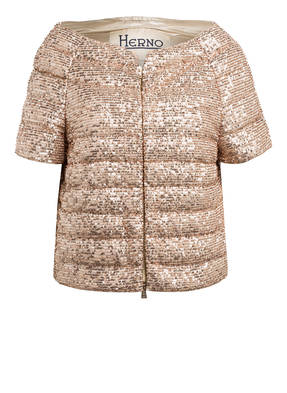 HERNO Daunenjacke mit Paillettenbesatz