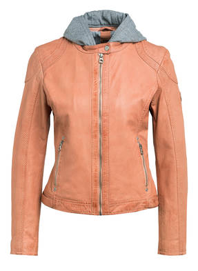 gipsy Lederjacke AELLY mit abnehmbarer Kapuzenblende