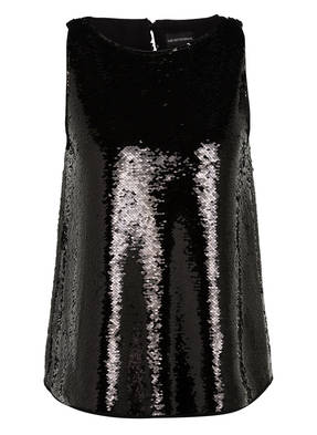 EMPORIO ARMANI Top mit Paillettenbesatz