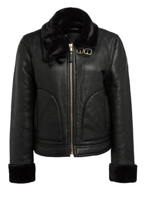 BE EDGY Lederjacke KRISTIN mit Kunstfellfutter