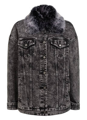 MICHAEL KORS Jeansjacke mit abnehmbarem Kunstfellbesatz