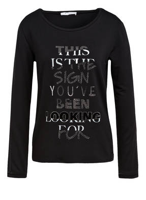 monari Longsleeve mit Schmucksteinbesatz