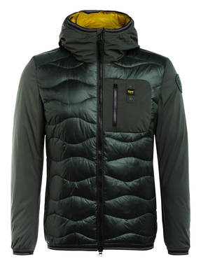Blauer Daunenjacke