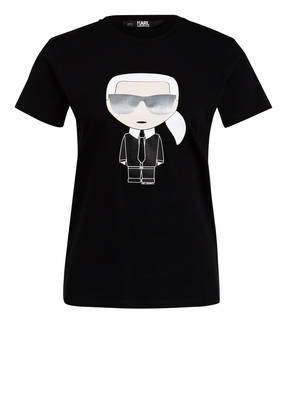KARL T-Shirt IKONIK mit Schmucksteinbesatz