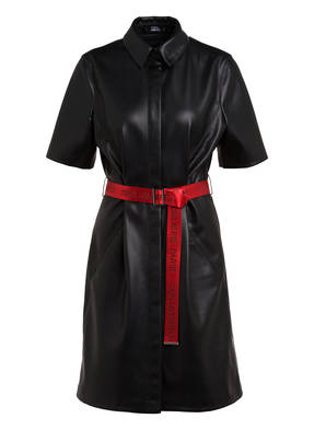 KARL Hemdblusenkleid in Lederoptik