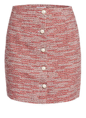CLAUDIE PIERLOT Tweed-Rock SAGEE mit Schmuckperlenbesatz