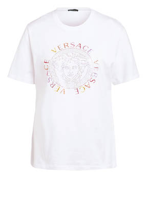 VERSACE T-Shirt mit Schmucksteinbesatz