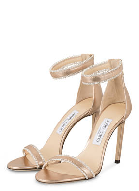 JIMMY CHOO Sandaletten DOCHAS 100 mit Schmucksteinbesatz
