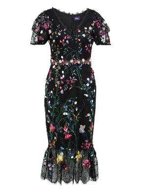MARCHESA NOTTE Cocktailkleid mit Spitzenbesatz