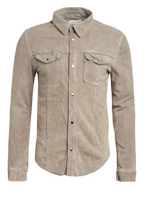 goosecraft Overshirt DAVE aus Veloursleder