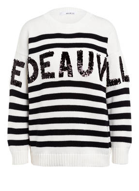 SEM PER LEI Pullover mit Paillettenbesatz