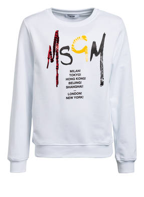 MSGM KIDS Sweatshirt mit Paillettenbesatz