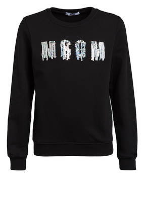 MSGM KIDS Sweatshirt mit Paillettenbesatz