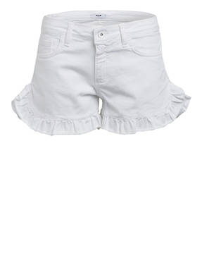 MSGM KIDS Jeans-Shorts mit Volantbesatz
