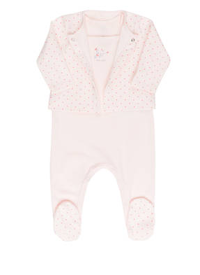 PETIT BATEAU Set: Strampler und Strickhülle