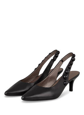Pertini Slingpumps mit Perlenbesatz